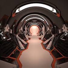 Sci Fi Corridor Hallway Interior 3d Model Free By A Cermak Deviantart Com On Deviantart Spaceship Interior Futuristic Interior Sci Fi Environment