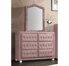 View production, box office, & company info. Reggie Pink Fabric Upholstered 6 Drawer Dresser By Acme