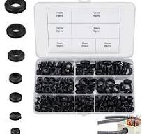 Passe Fil Cable Caoutchouc, 260 Pièces Oeillets en Caoutchouc noir, Passe  Cable Rondelle Caoutchouc, 7 Tailles de Kits de Joints en Caoutchouc, Passe  ...