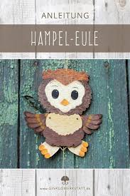 Hampelwald Eule Bastelanleitung Ginkgowerkstatt Shop Hampelmann Basteln Basteln Basteln Anleitung