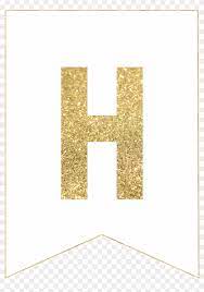 You can use the spacer (the pennant with only flowers) as a decorative backing for your letter and number pennants. H Gold Alphabet Banner Letter Free Printable Ramadan Decoration Free Transparent Png Clipart Images Download