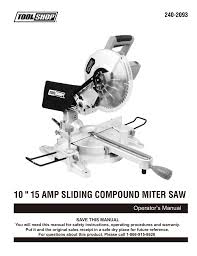 At alibaba.com to get various colored handles that add a bit of style. 10 15 Amp Sliding Compound Miter Saw Manualzz