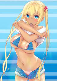 bikini top blend s censored cleavage hinata kaho nipples pubic  hair shirt lift spekkio36 tan lines underboob undressing 