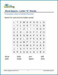 No, i'm unable to find a hawaiian word which utilizes the entire alphabet. Word Search Letter S Words K5 Learning