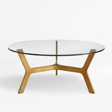 The best modern coffee tables for a luxe living room. Elke Round Glass Coffee Table With Brass Base Reviews Crate And Barrel