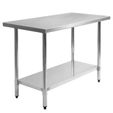Ez Funshell Tl30205 30 X 48 Steel Commercial Kitchen Food Prep Used By Restaurants Stainless T Stainless Steel Work Table Stainless Table Stainless Steel Table