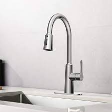 In other parts of the country, the price can range from $114 to $189. Corysel Kitchen Faucet With Pull Down Sprayer And 3 Water Outlet Modes Single Handle High Arc Brushed Nickel Single Hole Pull Out Kitchen Sink Faucets With Deck Plate 2075 Single Or 3 Hole
