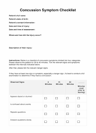 Image result for Concussion Symptom Checklist
