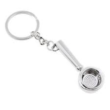 Details About Metal Coffee Accessories Keychain Zinc Alloy Keyring Gift Portafilter