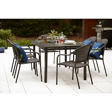 Garden Treasures Pelham Bay Rectangle Extendable Outdoor Dining Table 61 In W X 37 In L Lowes Com Steel Dining Table Outdoor Dining Table Expandable Dining Table
