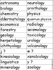 But they have a peculiar sense of responsibility that leads them to adopt a. Science Words Find A Theme Word For Each Letter Enchantedlearning Com