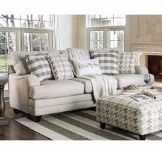 Carbon loft horncastle light grey and black cushion back sofa (light grey). Christine Light Gray Fabric Sofa Oversized By Furniture Of America