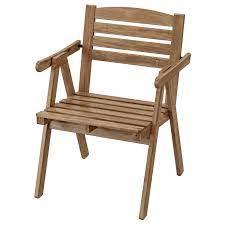 Parotas' unique wooden outdoor furniture emphasizes the striking wood grain using modern a range of wooden outdoor furniture designs can be conceptualized using the versatile parota wood. Falholmen Chair With Armrests Outdoor Light Brown Stained Ikea