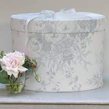 Blue Roses Large Hat Box Decoration Chambre Bebe Boite En Carton Boite A Chapeau