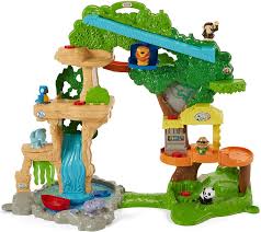 Amazon Com Fisher Price Little People Happy Animals Habitat Toys Games