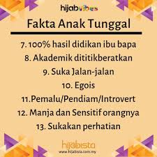 Anak tunggal dan yang lahir. Atas Permintaan Ramai Anak Tunggal Hijabista Magazine Facebook