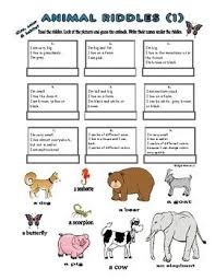 This Is One Of The Worksheets In My Project Animal Description Students Will Gradually Learn How To Describe Animal Animal Riddles Animal Descriptions Animals