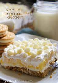 · in a large bowl, mix together vanilla pudding mix and milk until well blended · add cream cheese . Vanilla Dreamboat Dessert High Heels And Grills