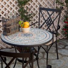 Folding furniture, developed at the end of the 19th century, was immediately popular among lemonade sellers of the day, as it bistro continues to delight today, with its distinctive chairs and 10 table formats to mix and match. Mosaic Bistro Table Set Ideas On Foter