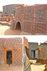 Patterns Decorating Walls Of West African Mud Village Houses Unique Architecture Burkina Architecture