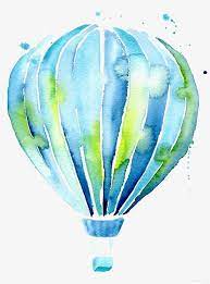 Hot Air Balloon Png And Clipart Art Challenge Air Balloon Watercolor Illustration