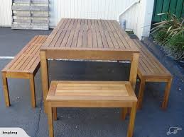 New Hardwood 1 8 Outdoor Table And 4 Bench Seats Outdoor Tables Table Hardwood