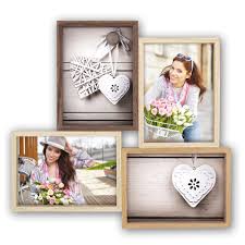 Home bild fall lagerung tragbare 120 taschen name karte buch fotoalbum karte photocard name karte id halter. Collagen Multirahmen 4 Fotos Rahmen Tiefenwirkung Holz Naturholz Braun 10x15 Cm Kaufen Matches21