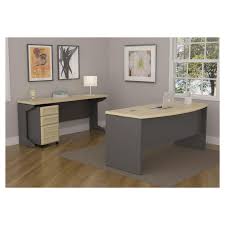 Aerotech Bridge Set Executive Desk Credenza And Mobile File Bundle Room Joy Image 2 Of 2 Mobile File Cabinet Altra Furniture Desk