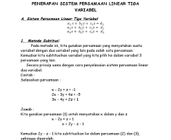 Maybe you would like to learn more about one of these? Contoh Soal Dan Jawaban Persamaan Linear 3 Variabel Peranti Guru