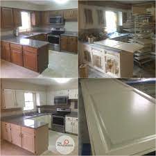 In this spanish style home, seafoam base cabinets and white wall cabinets are unified with brass hardware. What Color Should I Paint My Kitchen Cabinets The Picky Painters Berea Oh