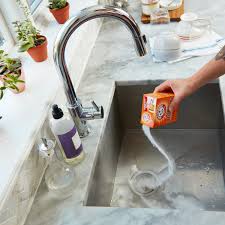 how to clean a sink, drain, faucet and
