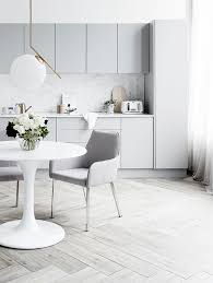 Bright Kitchen With Light Gray Cabinetry Scandinavian Kitchen Design Home Decor Kitchen Timeless Kitchen