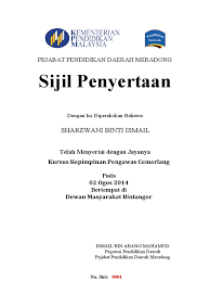 Need to translate penyertaan from indonesian? Sijil Penyertaan 1
