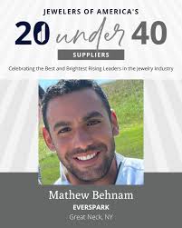 Meet Mathew Behnam, a 20 Under 40 Supplier from @eversparkjewelry! Mathew  Behnam is the Co-Founder and President of Everspark, a leading provider of  custom and bridal diamond jewelry. Known for its exceptional