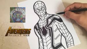 Iron Spider Para Colorear