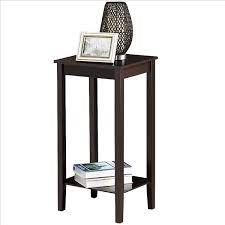Sold and shipped by best choice products. Yaheetech Wood Coffee Table Tall Bedside Nightstand Bedroom Living Room Sofa Side End Table Furnture Espresso Walmart Com Walmart Com