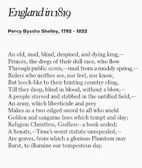 Poem England In 1819 Sonnet By Percy Bysshe Shelley Sonnets Quotations Poems