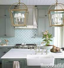 This guide will also give you backsplash ideas and inspiration according to decor, era, design and cabinet color. Coastal Kitchen Backsplash Ideas With Tiles From Beach Murals To Nautical Ocean Blue Tiles Wohnung Design Kuchen Inspiration Haus Deko