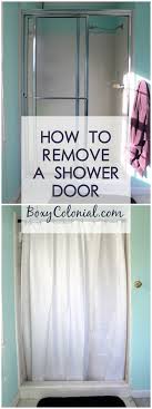 Tips For Removing Shower Door And Replacing It With A Shower Curtain Update Your Bathroom With This Easy Shower Doors Diy Shower Curtain Glass Shower Doors