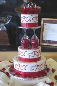 Cakechannel Com World Of Cakes Wine Glasses Red Heart Cake Valentines Wedding Cake Wedding Cake Red Buttercream Wedding Cake