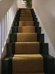 Jute stair runner with black border. Stair Carpet Runner