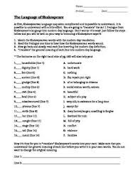 Form Expert Ela This Pre Reading Activity Enables Students To Decode Shakespeare S Language In Th Pre Reading Activities Romeo And Juliet Teaching Shakespeare