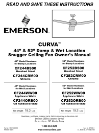 Buy emerson curva 52 in. Emerson Curva Cf244bs00 Owner S Manual Pdf Download Manualslib