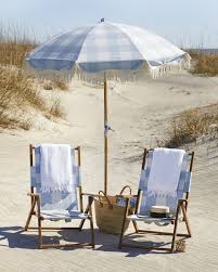 Blue Gingham Beach Chair And Umbrella Beach Chair Umbrella Beach Chairs Beach Umbrella