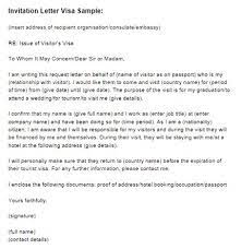 Invitation Letter Visa Sample Invitation Letter For Visa Sample Of Invitation Letter Letter Sample Sponsorship Letter