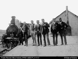Whittlesea Station And Staff With Y Class Steam Locomotive 389 Circa 1890s Steam Locomotive Locomotive Steam