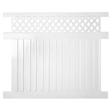 Weatherables Clearwater 6 Ft H X 8 Ft W White Vinyl Privacy Fence Panel Kit Pwpr Panellat 6x8 The Home Depot Vinyl Privacy Fence Privacy Fence Panels Vinyl Fence Panels