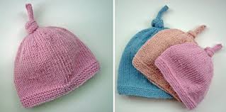 While some hats may be knitted back and forth on straight needles, the majority of hats are knitted. Knitted Tegan Top Knot Baby Hat Free Knitting Pattern
