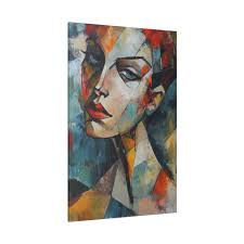 Cubism Redhead Woman Oil Painting