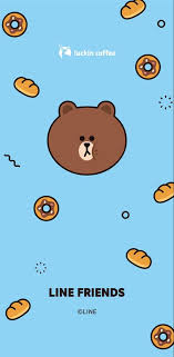 Brown X Luckin Coffee Line Friends Cute Backgrounds Cute Cards